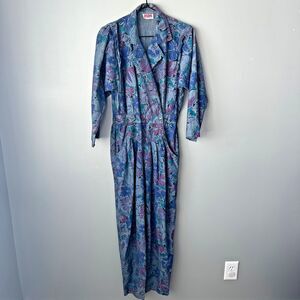 Vintage FADS Floral Jumpsuit Womens Small/Medium